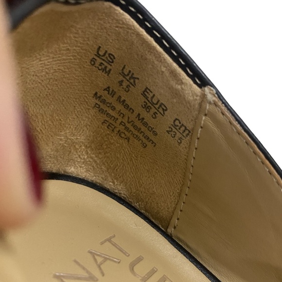 Naturalizer Hayden Black Leather & Patent Leather Ballet D'Orsey  Flats-Size 6.5 - Picture 6 of 8